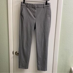 J. Crew Gray Ankle-Length Cropped Pants with Tailored Fit
